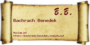 Bachrach Benedek névjegykártya