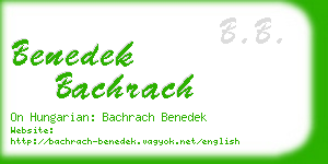 benedek bachrach business card